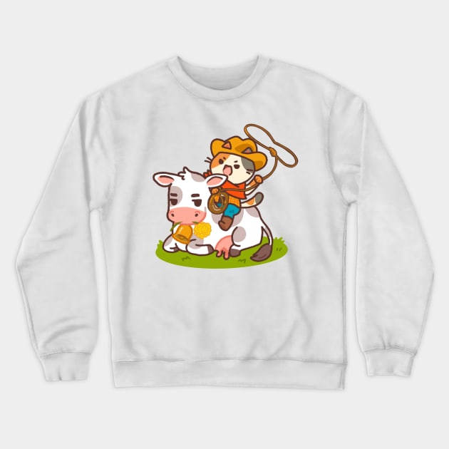 Meow-dy! Yeehaw Cowboy Cat Crewneck Sweatshirt by vooolatility